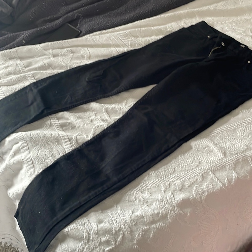 Black H&M stretch trousers